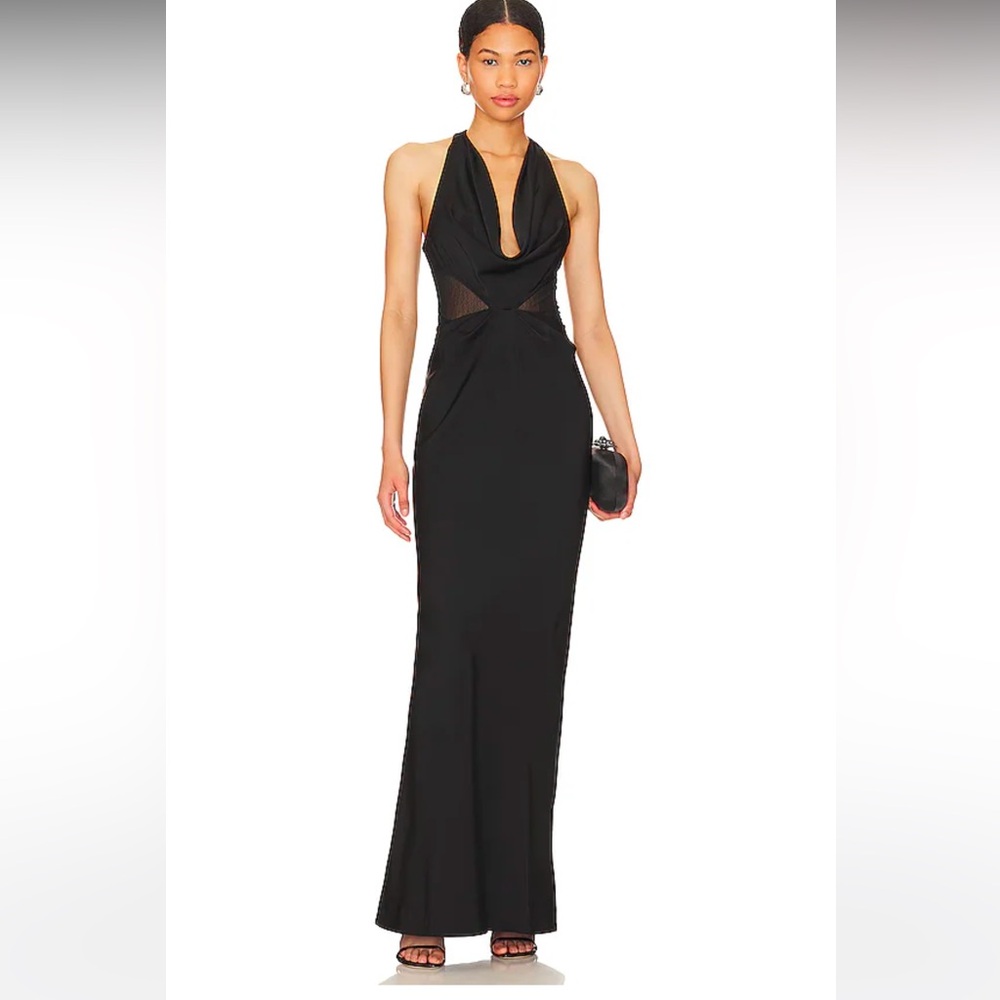 Grecia black maxi dress